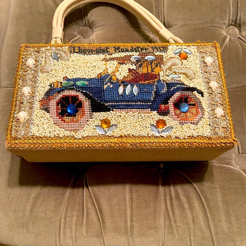Vtg. Hand Crafted Original Purse By; VELDORE OF Houston. CHEVROLET ROADSTER 1913